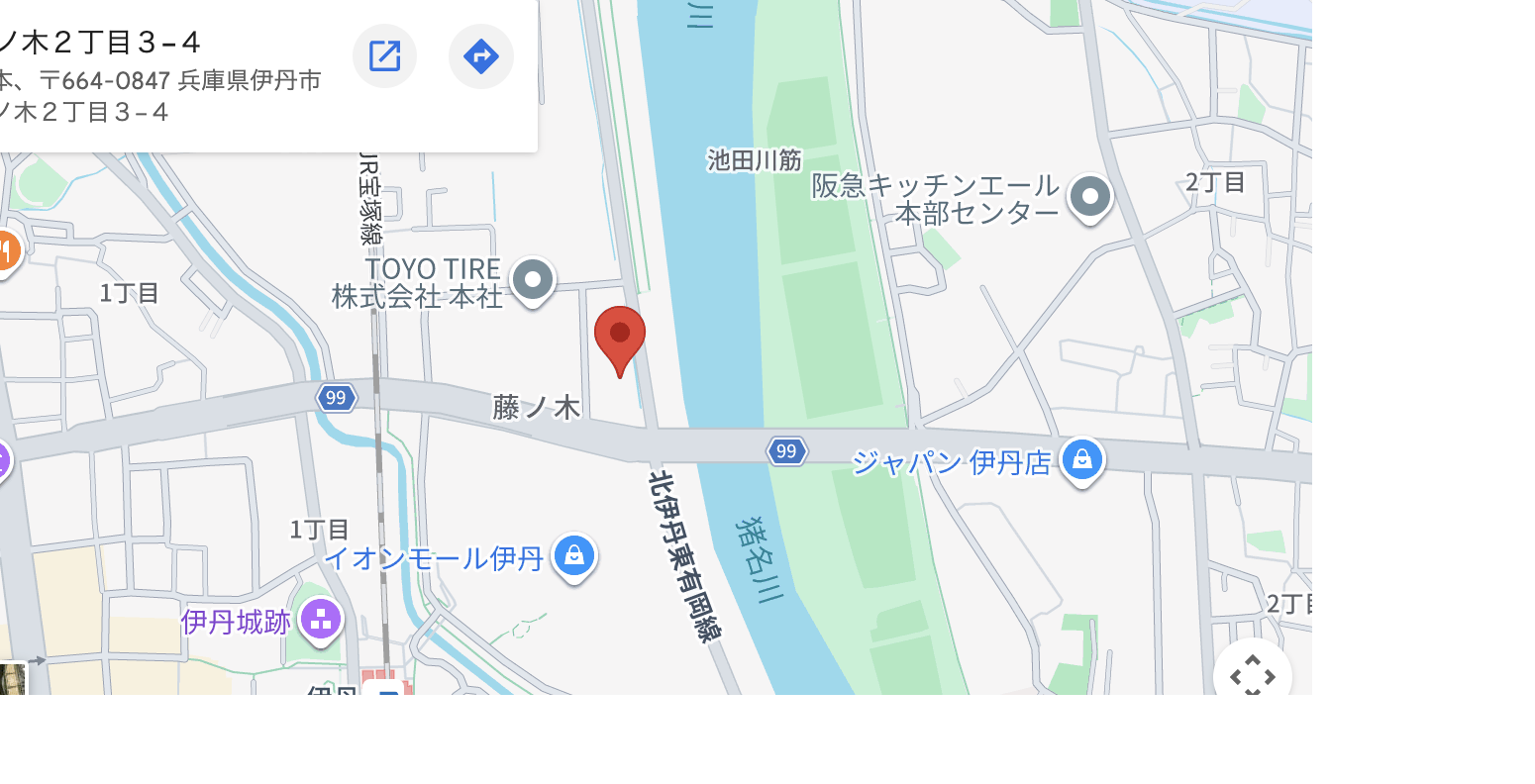 兵庫県伊丹市藤ノ木2-3-4周辺の地図